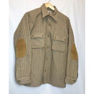 Vintage‎ 1970 Pendleton 100% Virgin Wool Size Large Elbow Patches
